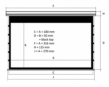 Kauber Red Label Tensioned BT Cinema 122" 16:9 152x270 дроп 50 см. Microperf MW